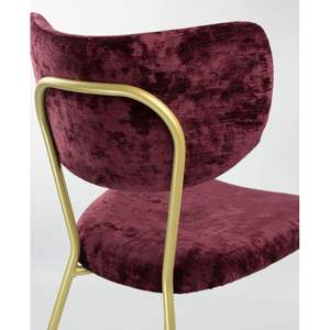 Sedia in velluto tappezzato Design italiano moderno con struttura in metallo dorato mobili per la casa ufficio di alta qualità disponibili 5 colori SURI modello - Product Image 6