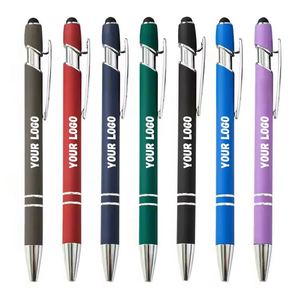 Stylo publicitaire pour activités professionnelles, avec logo personnalisé imprimé, stylos en métal au toucher doux - Product Image 1