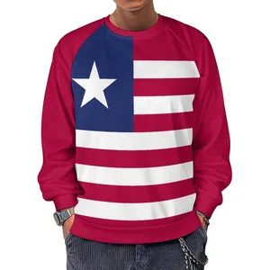 Fitspi vente en gros personnalisé pays libéria imprimé veste à capuche drapeau 3d imprimé pull à capuche sweat unisexe