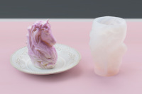 Moule à gâteau en silicone 3D en forme de tête de cheval, qualité alimentaire, haute précision, pour pâtisserie de luxe