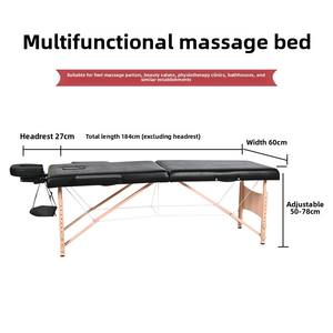 Table de massage portable et pliable personnalisable pour usage domestique avec trou, certifiée CE - Product Image 2