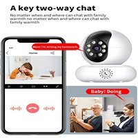Caméra de sécurité WiFi double bande 5G 2.4G TUYA APP 355 °   Caméra mobile inclinable et orientable avec surveillance à distance et alertes push en temps réel