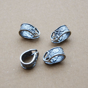 Antique Silver <b>Flower</b> Button Connector For <b>Bracelet</b> Making Jewelry Findings Plated Silver Accessory Z089 - Product Image 2