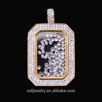 Diamant Hommes Bijoux Glacé 5aaa 14K Or Mode Grand Hip Hop Cz Pave Pendentif