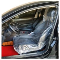 Housse de siège de voiture jetable en PE transparent, film protecteur en plastique imperméable pour atelier de réparation automobile