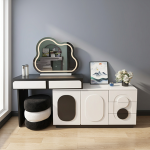 Modern Makeup <b>Vanity</b> Table With <b>Lighted</b> Mirror Storage Desk For Bedroom Furniture Modern bedroom <b>vanity</b> - Product Image 4
