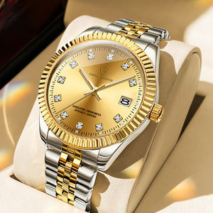 Orologio da <span class=keywords><strong>Uomo</strong></span> di Alta Qualità con Movimento al Quarzo, Cinturino in <span class=keywords><strong>Acciaio</strong></span> Inossidabile, Cassa in Lega, <span class=keywords><strong>Cronografo</strong></span>, Stile alla Moda, Cinturino da 20mm, Vetro Resistente all'Acqua - Product Image 3