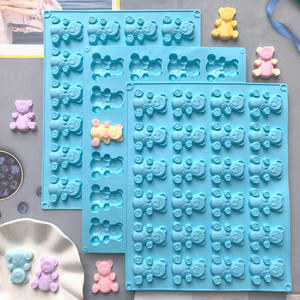 24 cavités grand moule ours gommeux grand ours moule à crayons pour brownie <span class=keywords><strong>muffin</strong></span> <span class=keywords><strong>chocolat</strong></span> ganache gelée pralines caramels moule à bonbons - Product Image 2