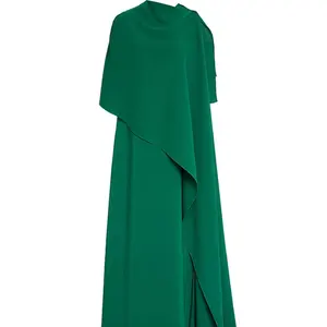 Personnalisation de la mode féminine Robes maxi décontractées asymétriques solides à mancherons