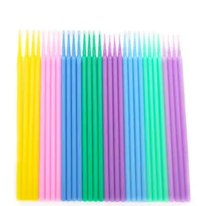 CM 100 Pçs/saco Micro pincéis aplicador varinhas de rímel para extensões de cílios Pincel profissional de micro extensão de cílios