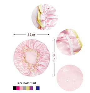 Bonnet de Douche Réutilisable Grande Taille Imperméable Essentiels de Douche Lavable avec Bande Élastique pour Cheveux Longs et Tresses - Product Image 4