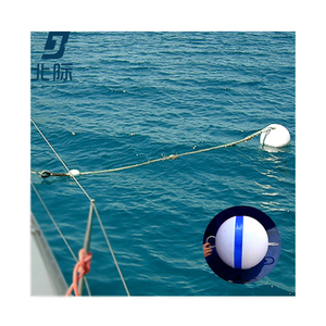 Diamètre personnalisé 600MM Avertir Boule de flotteur Bouée marine Bouée de flotteur en plastique Bouée ronde d'amarrage de bateau Bouée d'ancrage - Product Image 4