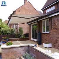 Auvent automatique rétractable pare-soleil extérieur bras pliant auvent à cassette complet pour patio