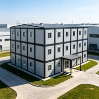 Immeuble d'appartements moderne à double étage en structure acier avec mezzanine, escalier, plan personnalisé, clé en main intégrée