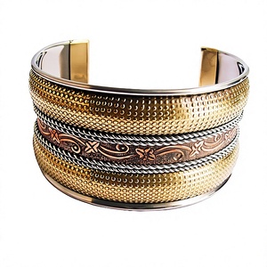 Novedad 2021: Brazalete de Alambre de Latón Chapado en Oro Antiguo Vintage - Clásico y Moderno, Embalaje Personalizado, Regalo de la India - Product Image 5