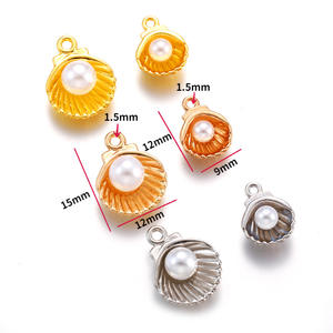 Accessoires de mode DIY polyvalents : Coque en alliage de zinc avec perle pour la création de bijoux (bracelets et boucles d'oreilles) - Product Image 3