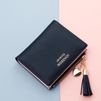 Dompet pendek kulit wanita, kmini bisnis pemegang kartu kredit Mini untuk perempuan