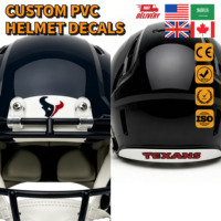 Autocollant personnalisé en PVC souple pour casque de football américain, logo en caoutchouc 3D en relief, patchs thermocollants pour chapeaux