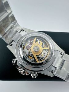 Montre de plongée de haute qualité avec mouvement mécanique, bracelet en acier inoxydable, verre saphir, cadran à aiguilles, couleur carbone, cadran ajouré, 40 mm - Product Image 3