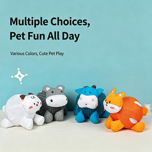 Juguete de Peluche Innovador y Transpirable de Malla 3D para Perros, Bonito Diseño de Vaca y Zorro, Suave, Interactivo, con Sonido, para Masticar, 4 Estilos, Venta al por Mayor, OEM, Personalizado - Product Image 2