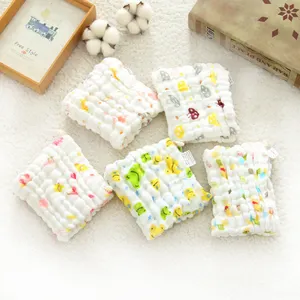 Trẻ Sơ Sinh 100% Cotton 6 Lớp Gạc Muslin Mặt Trẻ Sơ Sinh Rửa Vải Trẻ Em Khăn Tay Mọc Răng Nước Bọt Khuôn Mặt Baby Khăn