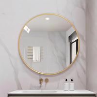 Miroir de salle de bain moderne de haute qualité, électronique, anti-buée, intelligent, LED, rond, sans cadre, avec interrupteur à capteur, pour appartement