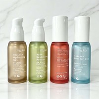 Envases de PET de 30ml/50ml para el Cuidado de la Piel, Botellas con Bomba y Tapa de Rosca, Impresión de Logotipo en Serigrafía, Botella de Loción con Bomba Dosificadora para Crema Facial