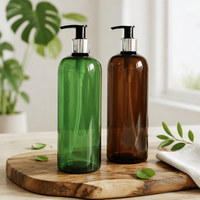 Emballage personnalisé pour après-shampoing et shampoing, flacon cosmétique rond en plastique de 150 ml, 250 ml, 300 ml avec bouchon pompe