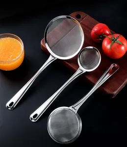 New Style Stainless Steel Household Kitchen Small Tools Chaffy Dish Net Leak Spoon Oil Frying Screen Oil Filter Spoon