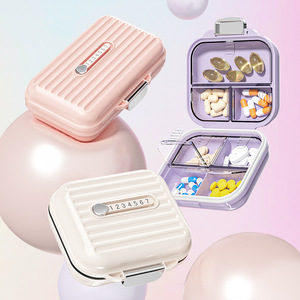 7 Compartments Mini Plastic Pill Box 7 Day Organizer Weekly Pill Box Portable Travel Pill Storage Case