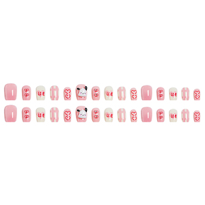 <span class=keywords><strong>Uñas</strong></span> Postizas Kawaii 3D con Diseño de Perro de Dibujos Animados, <span class=keywords><strong>Uñas</strong></span> Postizas Cortas y Redondas de Color <span class=keywords><strong>Rosa</strong></span>, con Lazo de Corazón y la Palabra LOVE, <span class=keywords><strong>Uñas</strong></span> Adhesivas Bonitas para Niñas - Product Image 5