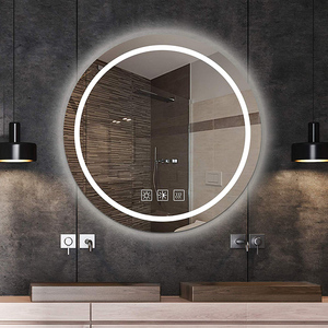 Support mural rond <span class=keywords><strong>salle</strong></span> <span class=keywords><strong>de</strong></span> bain <span class=keywords><strong>lumineux</strong></span> led bain tactile miroirs pour lavabo <span class=keywords><strong>miroir</strong></span> - Product Image 1