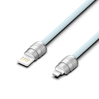 Morandi Longe monobloc en silicone souple USB Type C à L 60W PD Câble de données de charge rapide Sangle transversale pour téléphone portable