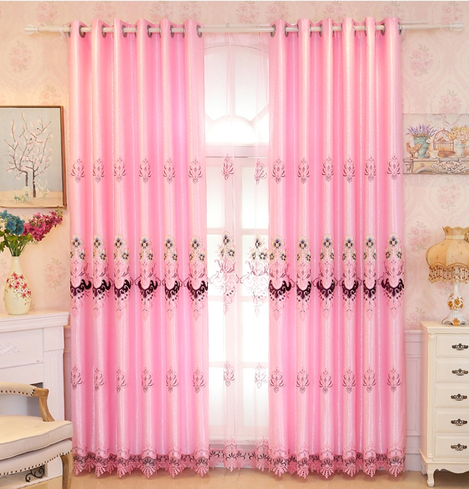 Tessuto per tende rosa