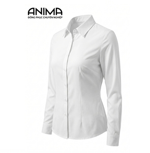 Camisa de Punto Larga para Mujer, Corte Regular, Color Sólido, Cierre con Botones y Logotipo Frontal, 50% Bambú, 50% Microfibra, Estilo Casual - Product Image 1
