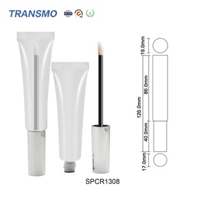 Tube de brillant à lèvres 10 ml en gros, tube de baume à lèvres à presser, flacons ronds en plastique pour brillant à lèvres, tubes en plastique - Product Image 2