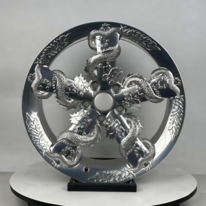 Nuevo en Oferta, Llanta Ligera de Aleación de Aluminio Forjado, Cromada, Multirradio, Acabado Plateado Dragón, para SUV, Camioneta, Remolque, Diseño Cóncavo Profundo - Product Image 1