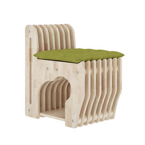 Silla de madera integrada multiuso para mascotas, marco de escalada, plataforma de salto de una pieza que ahorra espacio, Cama de Gato Dropshipping - Product Image 1
