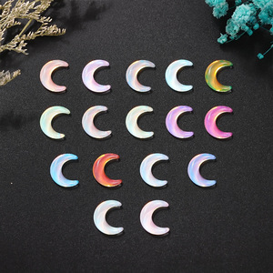 คริสตัลแก้วทรงแบน 9x11 มม. สีรุ้ง สำหรับตกแต่งเล็บ DIY และเครื่องประดับ - Product Image 1