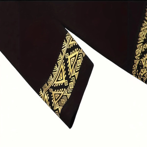 Ankara-Ensemble dashiki deux pièces pour hommes, vêtements africains, chemise à imprimé doré, caftan, haut de Dubaï, pantalon, costume musulman, <span class=keywords><strong>tenue</strong></span> formelle - Product Image 3