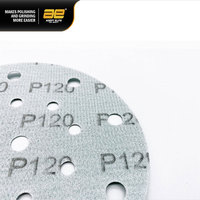 Papier abrasif et disques abrasifs de haute qualité, vente en gros OEM, grain moyen 80 à 240, 6 pouces, base en film vert, papier abrasif automobile