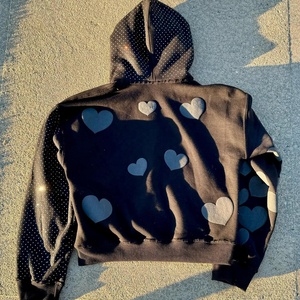 Felpe con Cappuccio Nere da <span class=keywords><strong>Uomo</strong></span> con Zip, Personalizzabili con Logo, Stile Vintage, Pesanti 500gsm, Streetwear, Effetto Sbiadito e Lavaggio Acido con Strass - Product Image 3