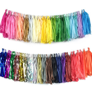 งานแต่งงานวันเกิด Party Decor แขวนกระดาษพู่สีเขียวสำหรับบอลลูน - Product Image 3