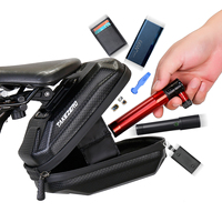 TAKEZERO A9 Sacs et boîtes de selle de vélo étanches à coque rigide, petite pochette de rangement sous le siège pour accessoires de vélo électrique et VTT