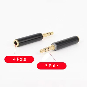Adaptateur audio stéréo plaqué or 3.5mm <span class=keywords><strong>TRS</strong></span> mâle vers femelle <span class=keywords><strong>TRRS</strong></span> 3.5mm 3 4 pôles pour téléphone haut-parleur Microphone lecteur DVD - Product Image 5