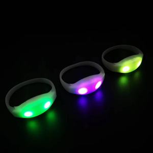Pulsera de fiesta con luz led, brazalete de silicona controlado por control remoto, rf, DMX - Product Image 6