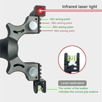 Slingshot de chasse semi-automatique Vip10 Laser Pakistan Pole, puissant, avec bande élastique plate, accessoires en acier inoxydable et poignée