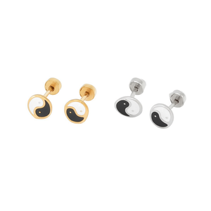 Boucles d'oreilles double usage Oil Drip Bagua en acier inoxydable, bijoux de mode - Product Image 2
