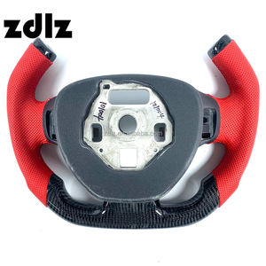 Volant personnalisé en cuir perforé <span class=keywords><strong>rouge</strong></span> et fibre de carbone pour <span class=keywords><strong>Corvette</strong></span> C7 2014 2015 2016 2017 2018 2019 2020 <span class=keywords><strong>2021</strong></span> - Product Image 6