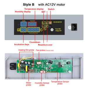 डिजिटल तापमान नियंत्रक कमरे टच स्क्रीन Thermoregulator थर्मोस्टेट और दक्षिण अफ्रीका में अंडे इनक्यूबेटर स्पेयर पार्ट्स - Product Image 6